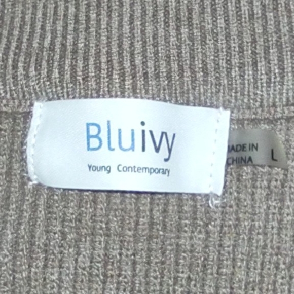 NWOT Bluivy Slouch Neck Dolman Midi Sweater Dress Size L - Picture 2 of 8